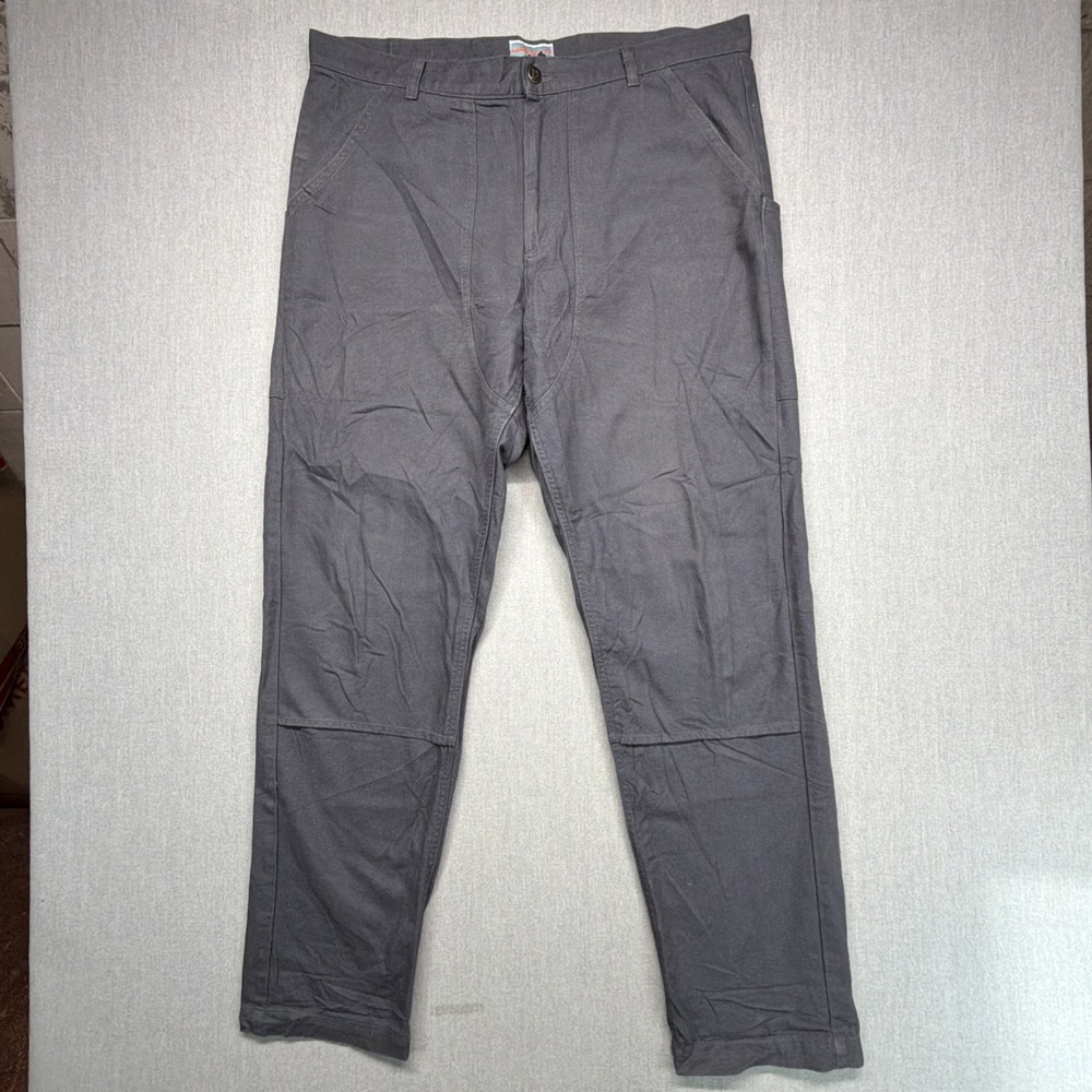 Patagonia Original Stand Up Pants Double Knee Grey Canvas Size 38 Organic